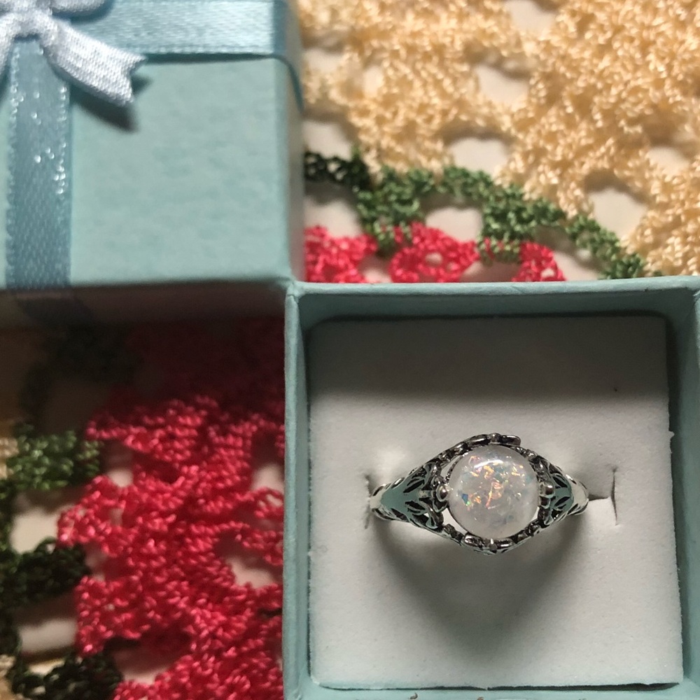 Plated sterling silver ring